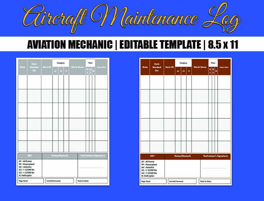 Aircraft Maintenance Technician Log Book PDF and PowerPoint